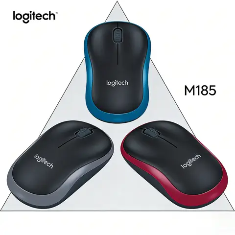 M185 Logitech Wireless Mouse, Desktop & Laptop Ready, USB, Left Hand Friendly & Portable