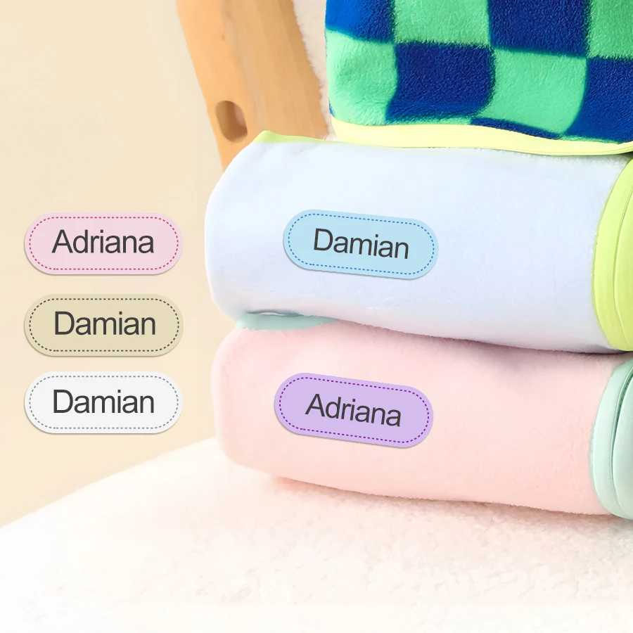 Etichette da stiro per cotone-personalizzate per scuola, sport, club, casa di pensionamento, per vestiti, accessori fai da te, lavabili in lavatrice