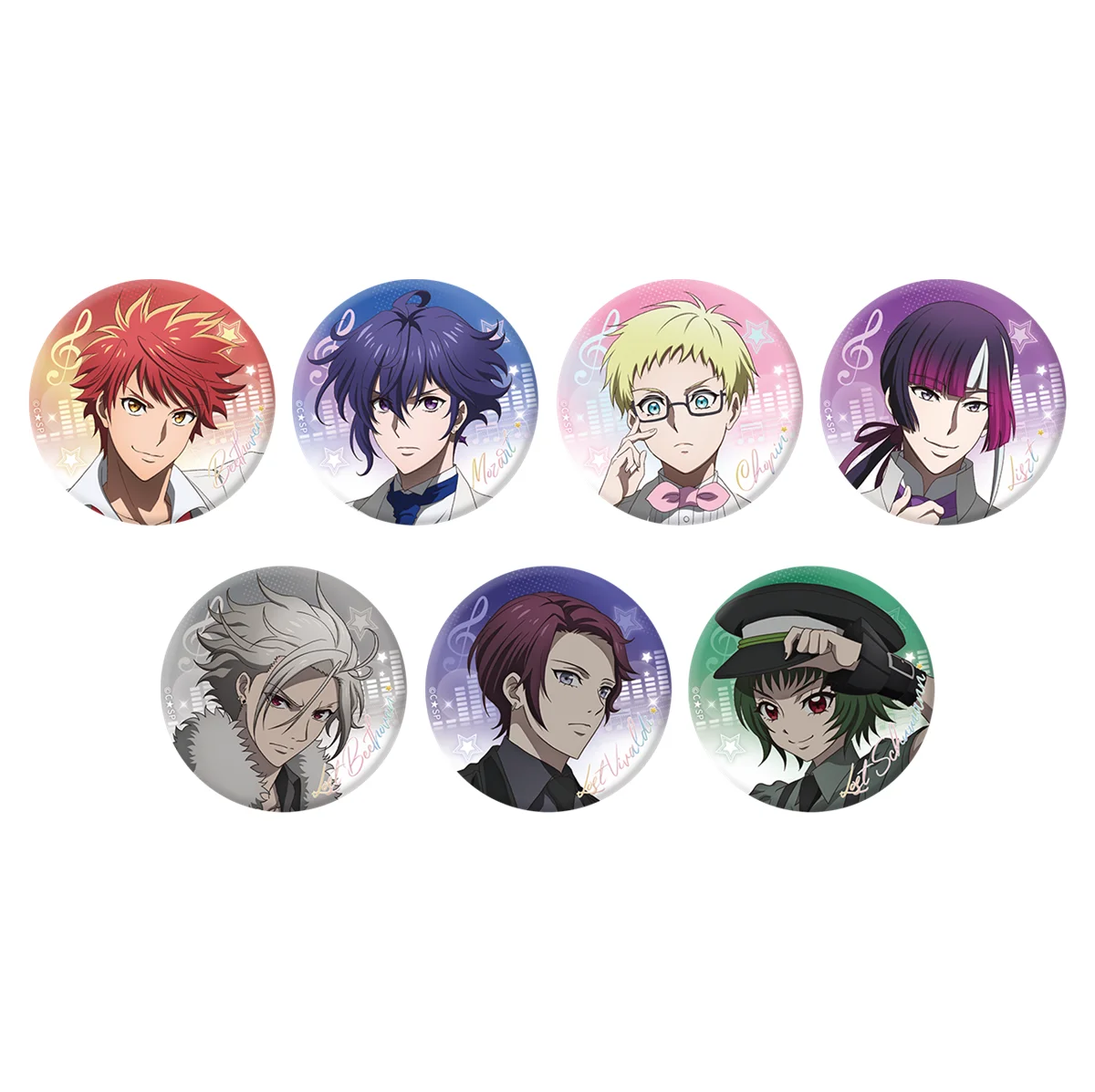

58mm Anime Classic Stars Liszt Cosplay COSTUME Badge Pin SPTE Tinplate Brooch﻿ Prop Gilf