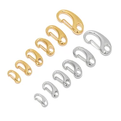 Aço inoxidável D Lobster Fechos, Primavera Ganchos, Chaveiro, Sacos, Snap-Fastener Fivelas, Conectores, DIY Jóias Acessórios, 5Pcs