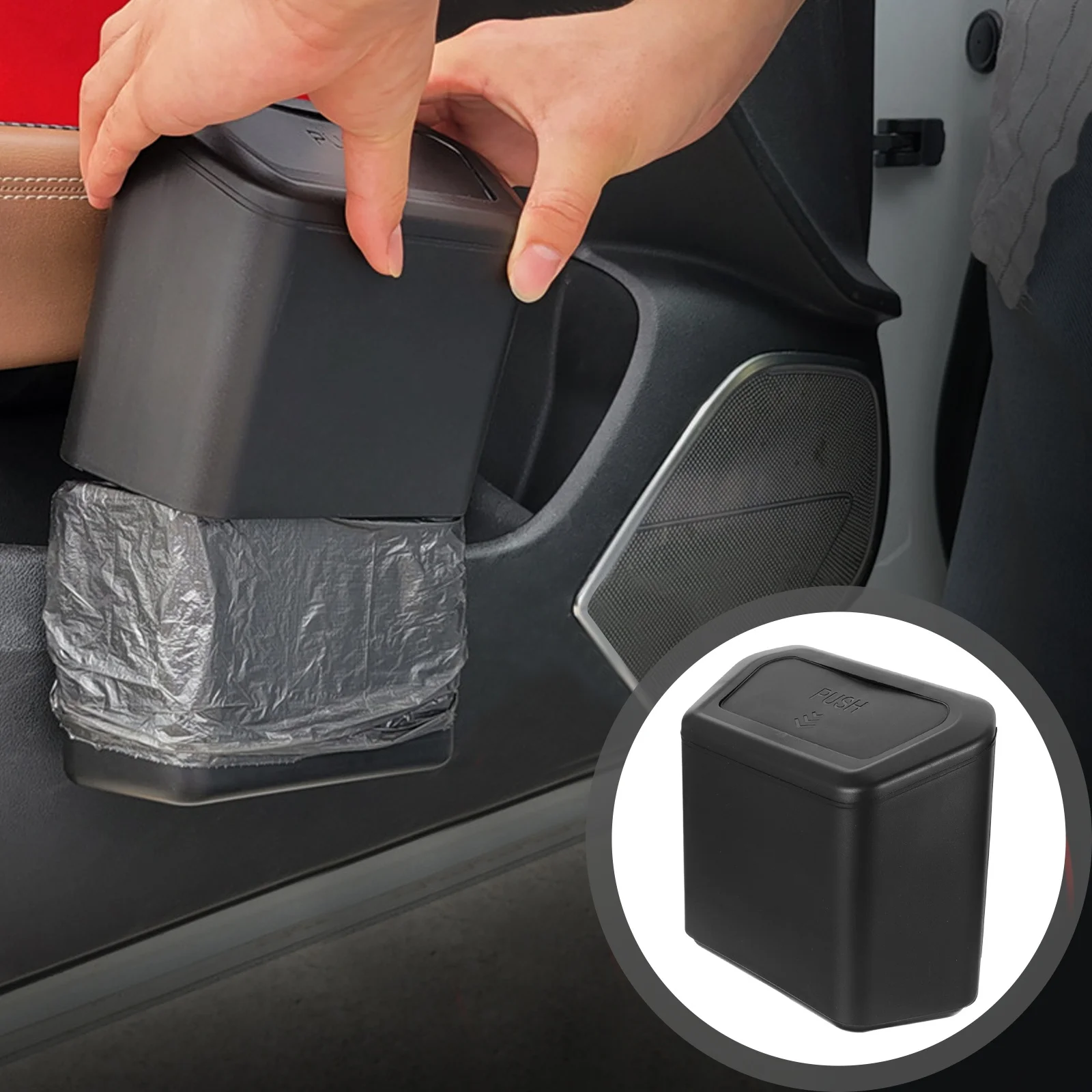 

Car Trash Can Heavy Duty Hanging Garbage Bin For Vehicle Odor Proof Waste Container Auto Mounted Dustbin For Home Office Dorm