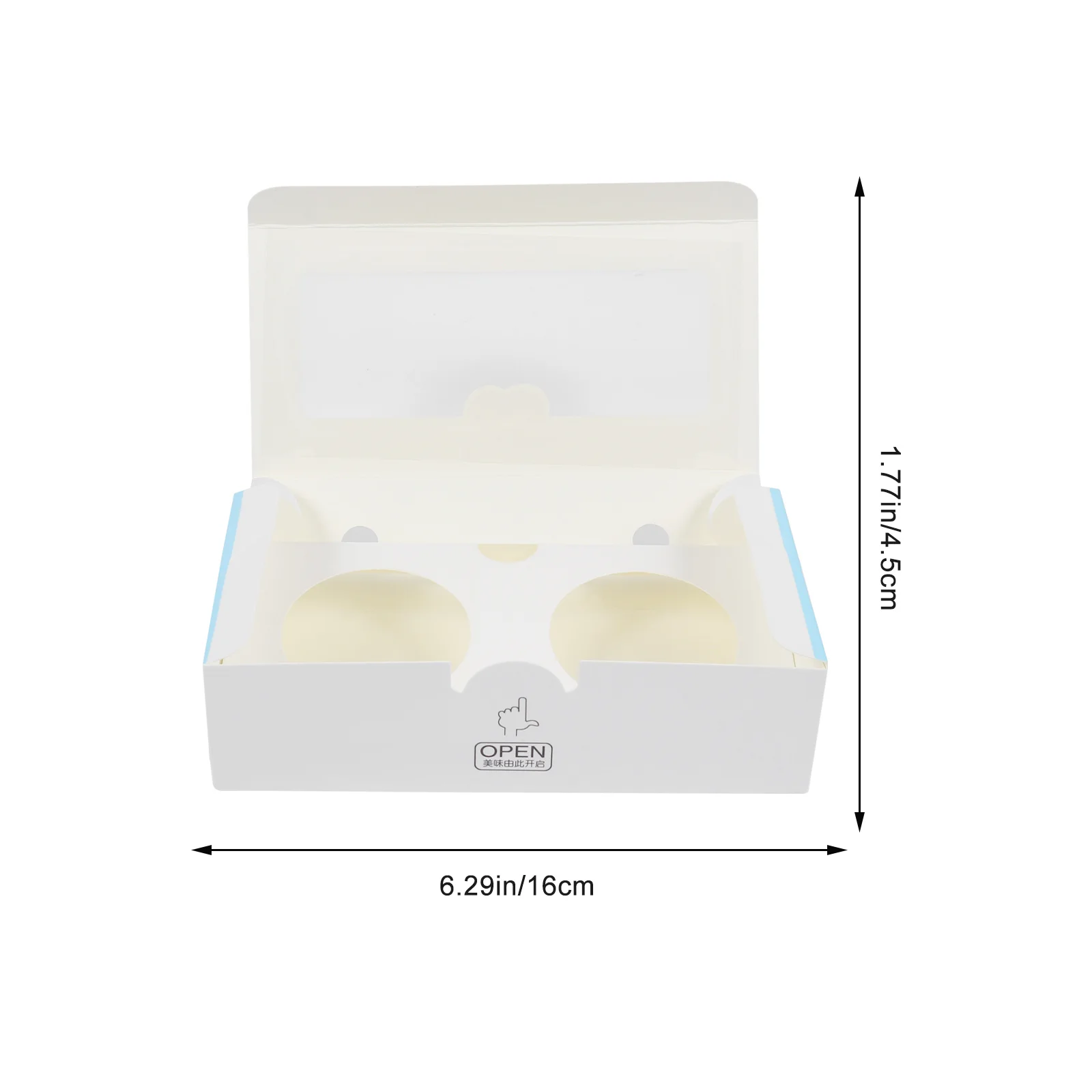 25 قطعة صناديق تورتة البيض نافذة واضحة تصميم حاويات الحلوى حاملات الكعك تخزين آمن للكب كيك البسكويت دش الزفاف #5