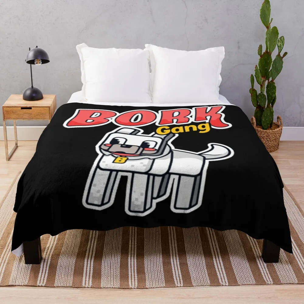 

Slogo Bork Gang Throw Blanket Personalized Gift Soft Beds cosplay anime warm for winter Blankets