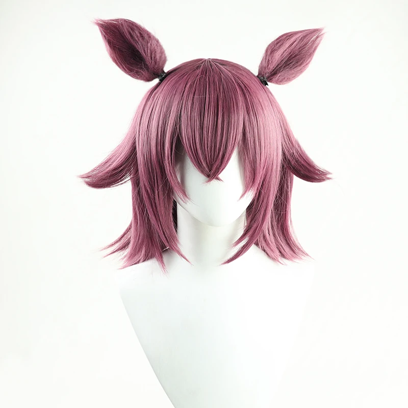Anime Uma Musume Pretty Derby Sakura Chiyono O Wig Ears Tail Cosplay Halloween Carnival Headwear + Wig Cap