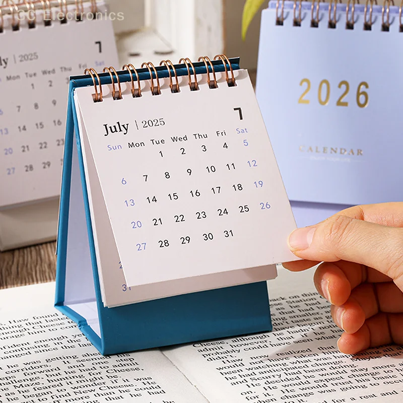 

2026 Printing Product Calendar Simple Calendar Small Desk Calendar Creative Coil Planner Desktop Decoration Office Stationery