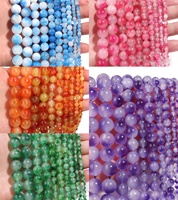 1strand/lot Natural Stone Beads Floating Flower Jade Stone Beads Loose Beads For Jewelry Making DIY Necklace Bracelet