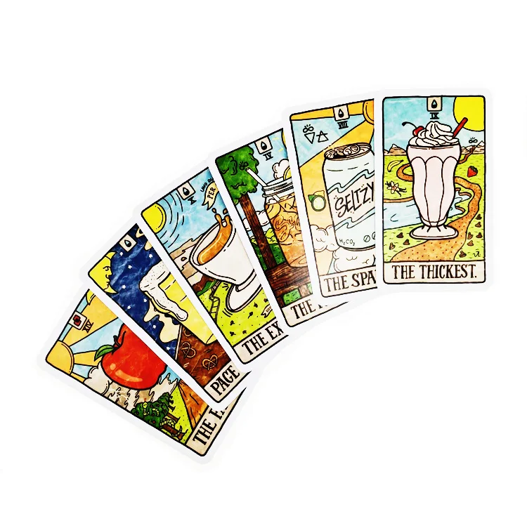 New 78 Illustrated Food&Drink Cards Tarot Collection Food Fortunes Mystical Deck Board Games Imaginative Divination