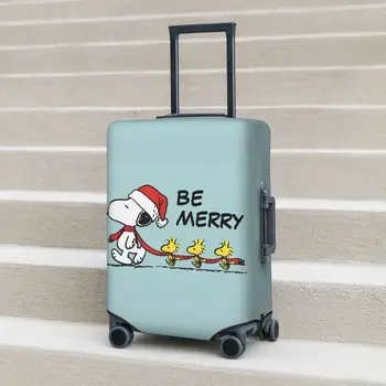 Eanuts-Snowopy Amigos Mala Capa, Suprimentos de Bagagem, Protetor, Útil, Vôo, Negócios, Inverno