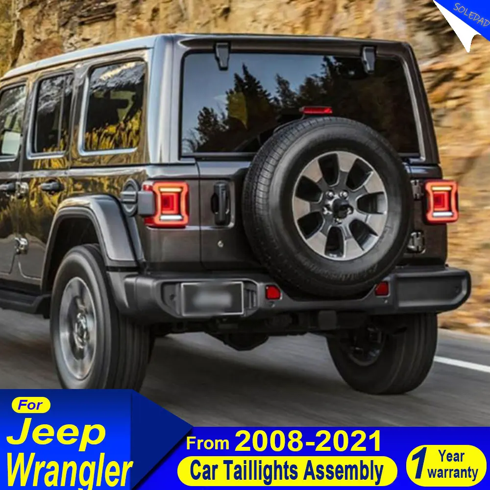 Car Tail Light For Jeep Wrangler 2018 2019 2020 2021 Taillight Full LED Tail Lamp Sequential Tunnel Dynamic Style Plug and play