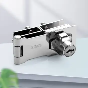 Nový zámek ze zinkové slitiny se sklem, bezpečnostní hardware, zámek na dveře skříňky, jedno/dvojité dveře, bez děrování, domácí kancelář 8 nejlepší prodej Zámky skleněných dveří bez vrtání - №8
