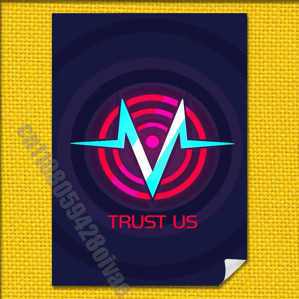 

VOX Trust Us H-HazbinS Poster Wall Murals For Home 21x30cm Self-adhesive Decoration Sticker Playbill Cover