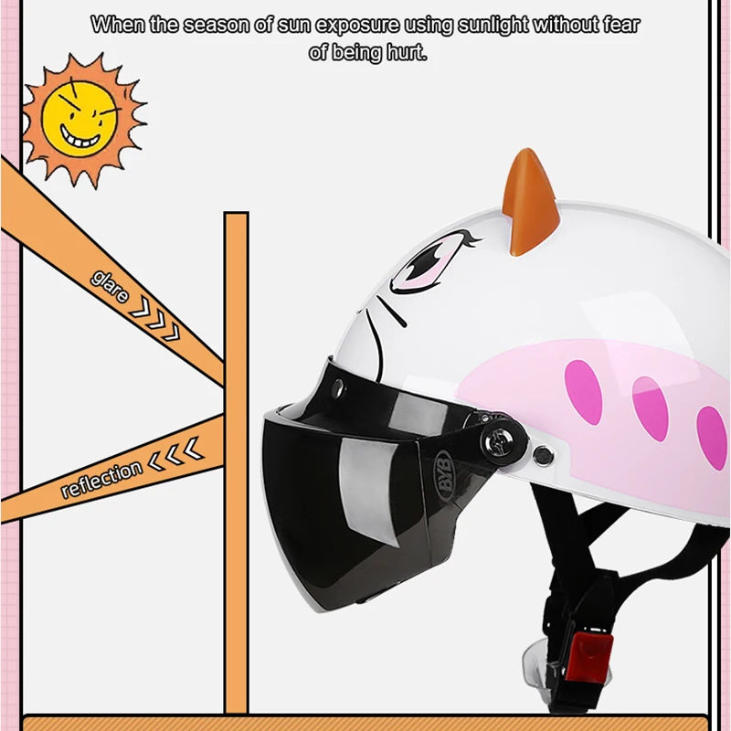 Electric bike helmet Children's Riding Helmet Cute afety helmet student summer half helmet 3-13 years old universal