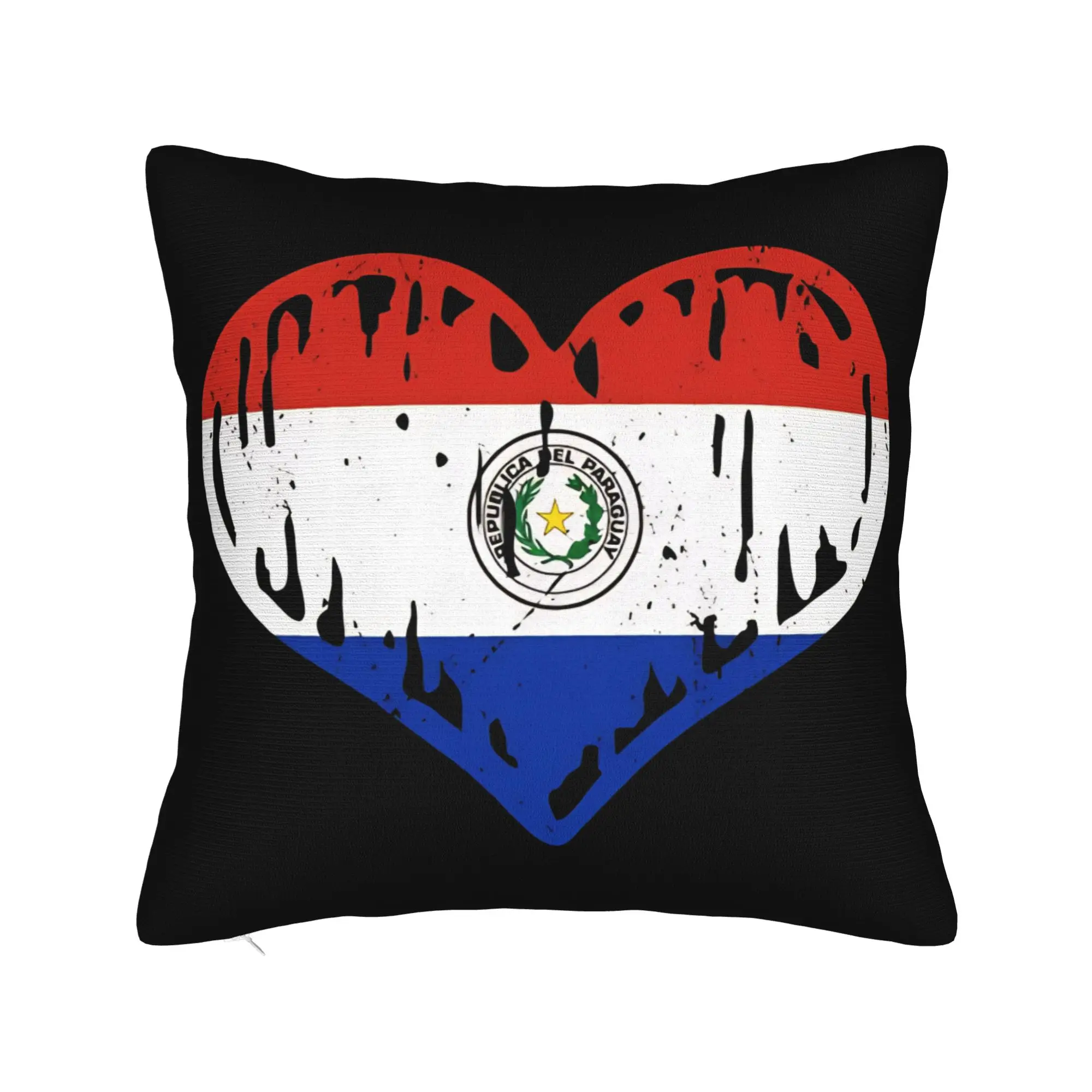 Paraguay Flag Pillowcase Merch Soft Cushion Cover Decorations  Throw Pillow Case Cover Bedroom Multiple Sizes
