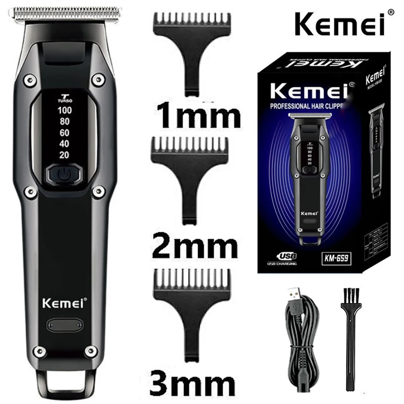 

Kemei Electric Hair Clipper Hair Cutting maching Wireless Trimmer Men Professional clipper machine rechargeable hair cut barber