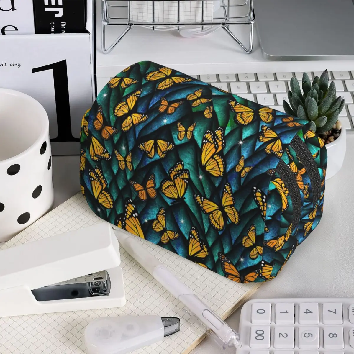 Fantasy Butterfly Dragon! Pencil Case for Studen Gifts Pen Box Pencil Bag Stationery Supplies Pen Holder Bag