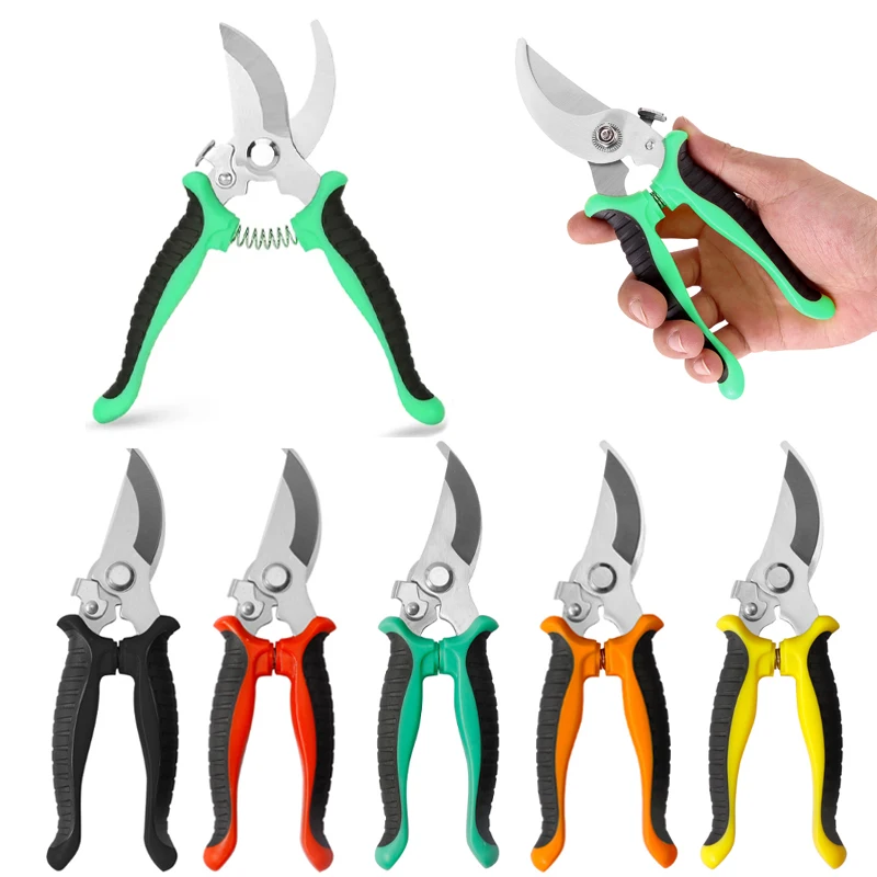 Pruner Garden Scissors Professional Sharp Bypass Pruning Shears Tree Trimmers Secateurs Hand Clippers For Garden Beak Scissors