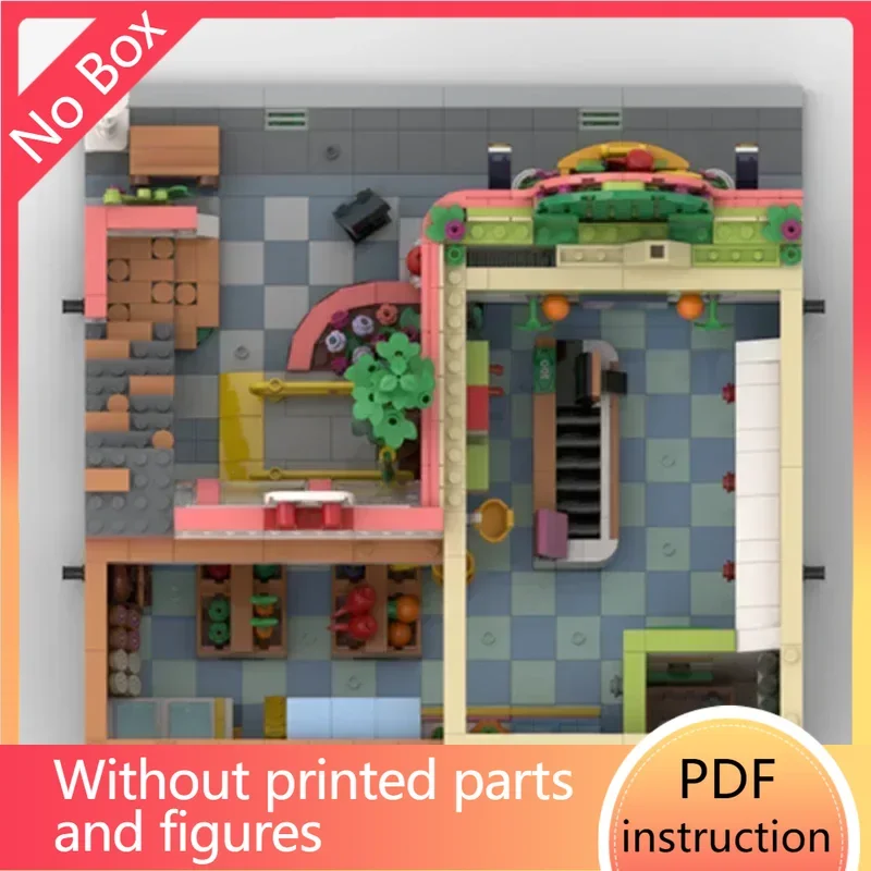 

Модель Street View Moc, строительные кирпичи, супермаркет, технология основной улицы, модульные блоки, подарки, игрушки, наборы «сделай сам», сборка, Рождество