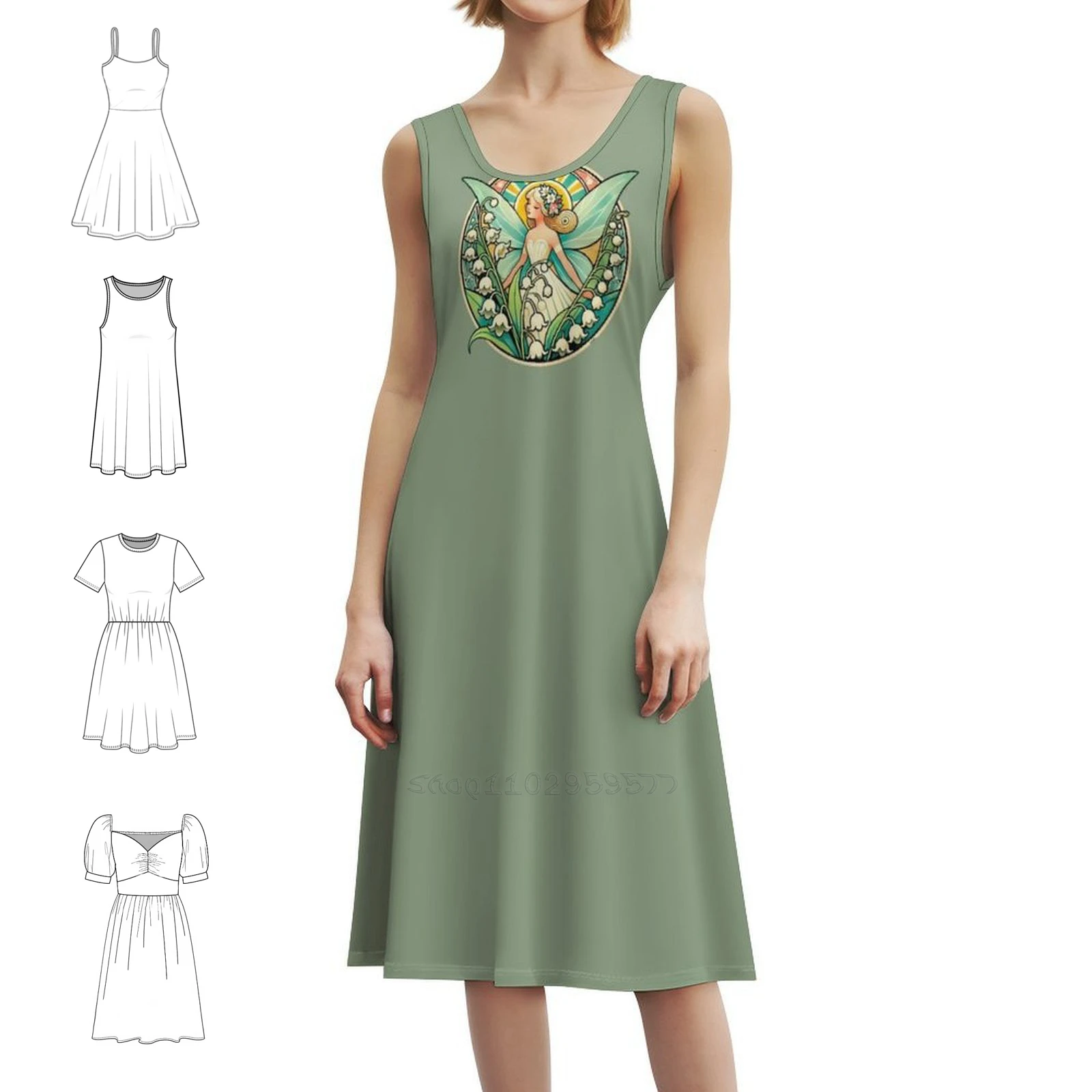 

Лилия долины Фея Сексуальное платье для отпуска для женщин Пляжная вечеринка День рождения Мини-платье Лилия долины Фея Лилия