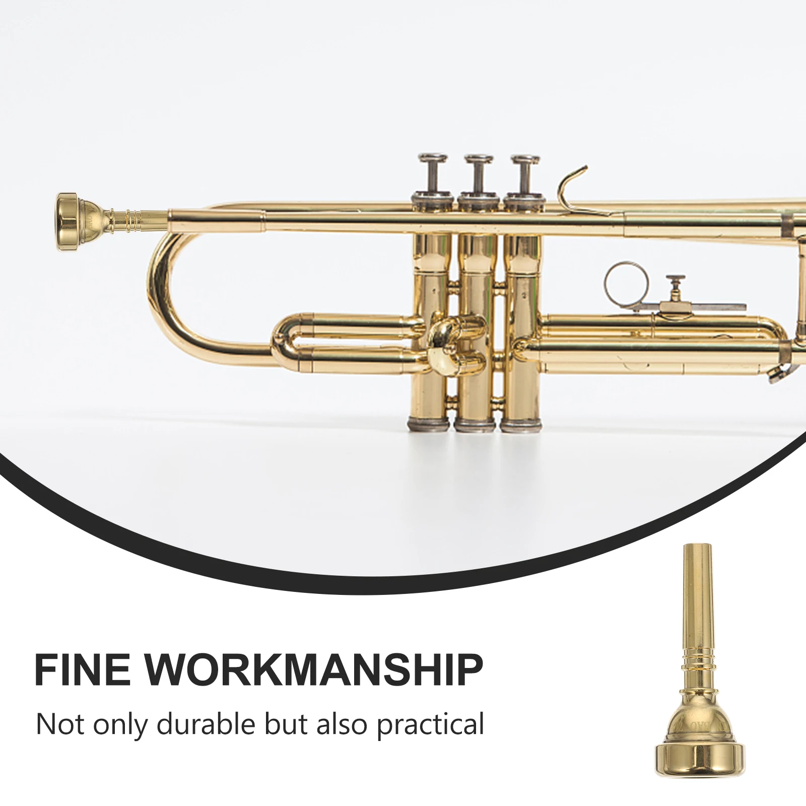 

Trumpet Mouthpiece Replacement Durable High-Quality Golden Brass Instrument Part For Beginners Professionals Long-Lasting Use