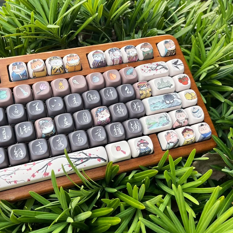 harem-beauty-cat-version-keycap-lindo-estilo-chino-poesia-diseno-pintado-a-mano-personalizado-cereza-moa-kca-accesorios-de-repuesto