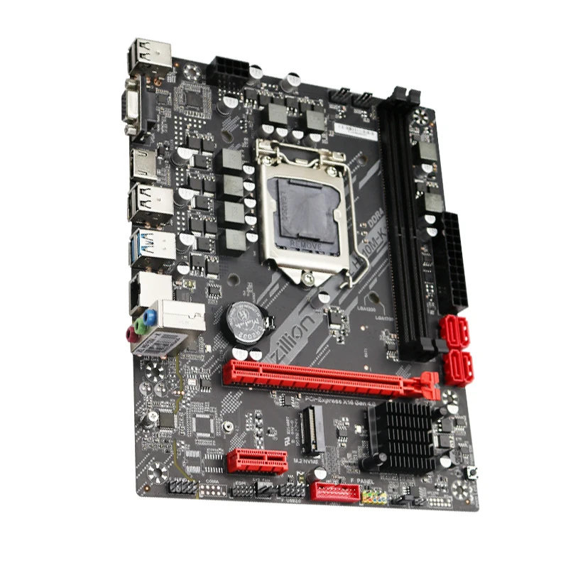 Imagem -03 - Zillion-placa-mãe para Jogo H510 Atx Lga 1200 Dual Ddr4 Suporte Intel i3 i5 i7 Cpu 10 12 Gen Sata3.0 Placa pc H510m Novo