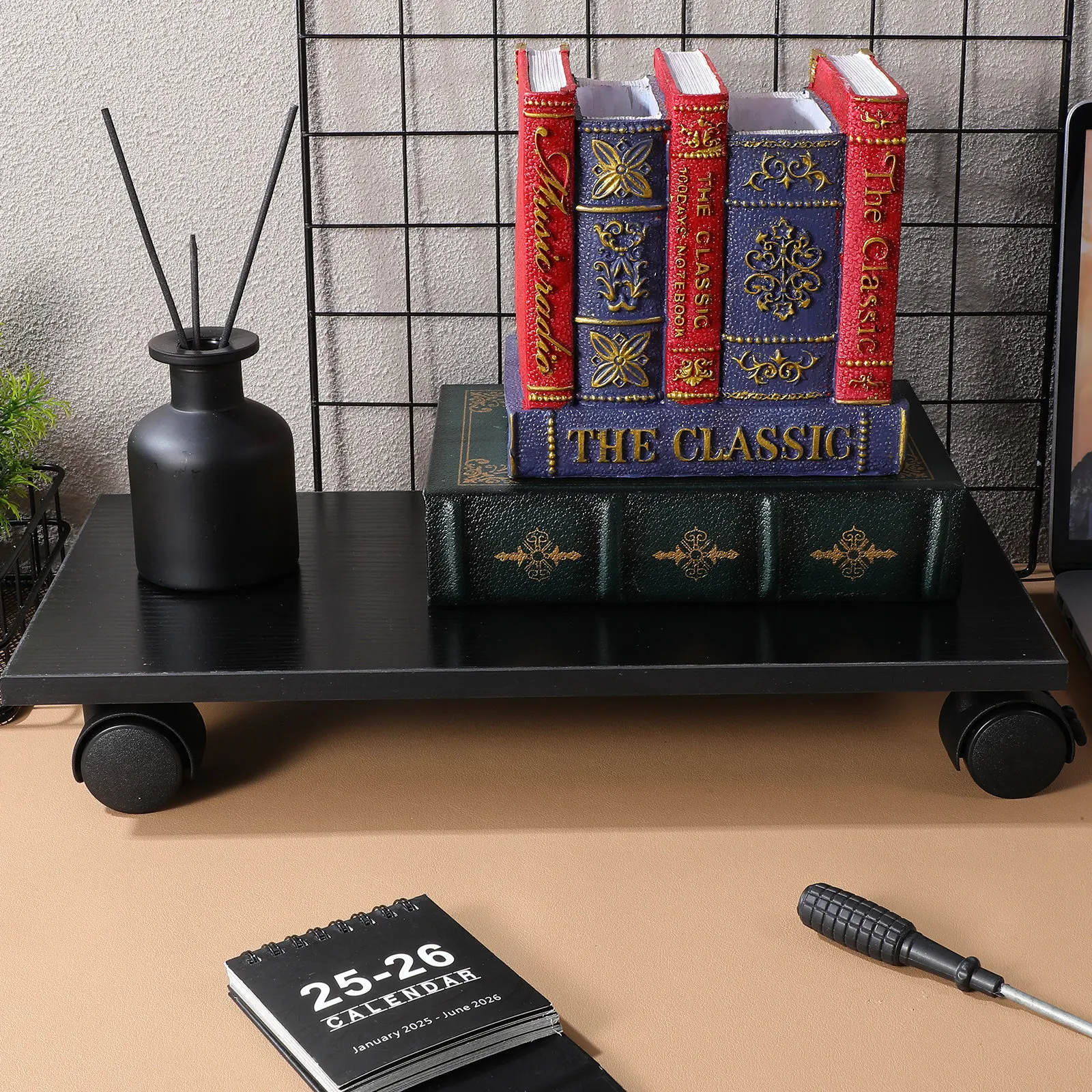 Adjustable Computer Tower Stand Mobile CPU Holder with 4 Rolling Caster Wheels Under Desk Pc Floor Cart Stable Ventilated