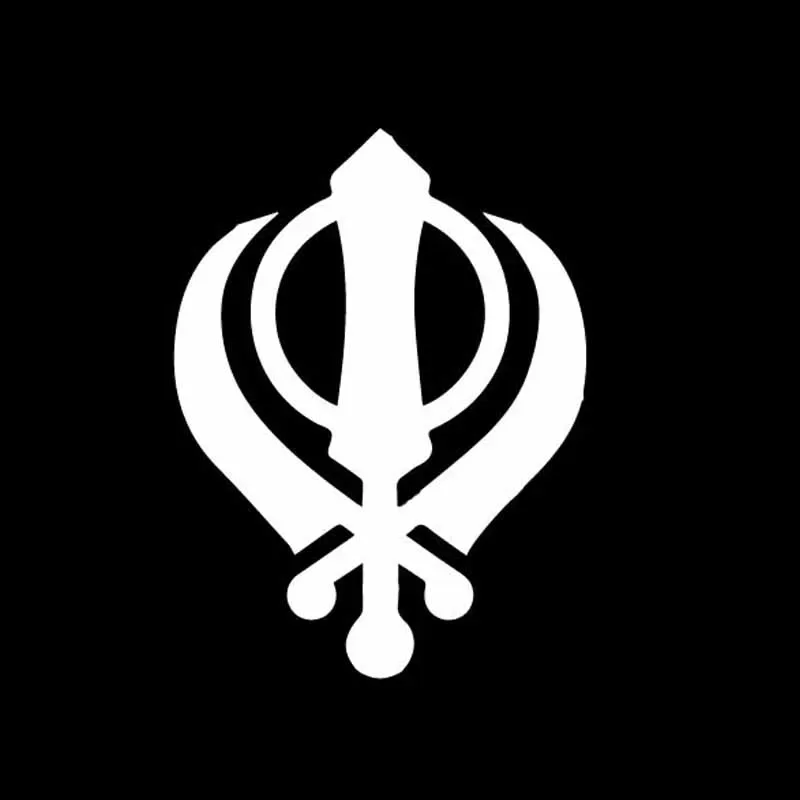 SIKH Khanda Religious Symbol Vinyl Decal Mysterious Car Sticker Delicate,13CM*10CM