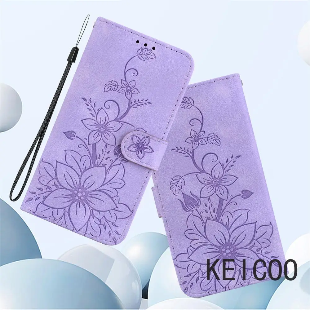 Flower Leather Case For Motorola MOTO G Stylus One 5G Play Power 2022 2021 2024 Fusion Plus Magnet Card Wallet Flip Cover Funda