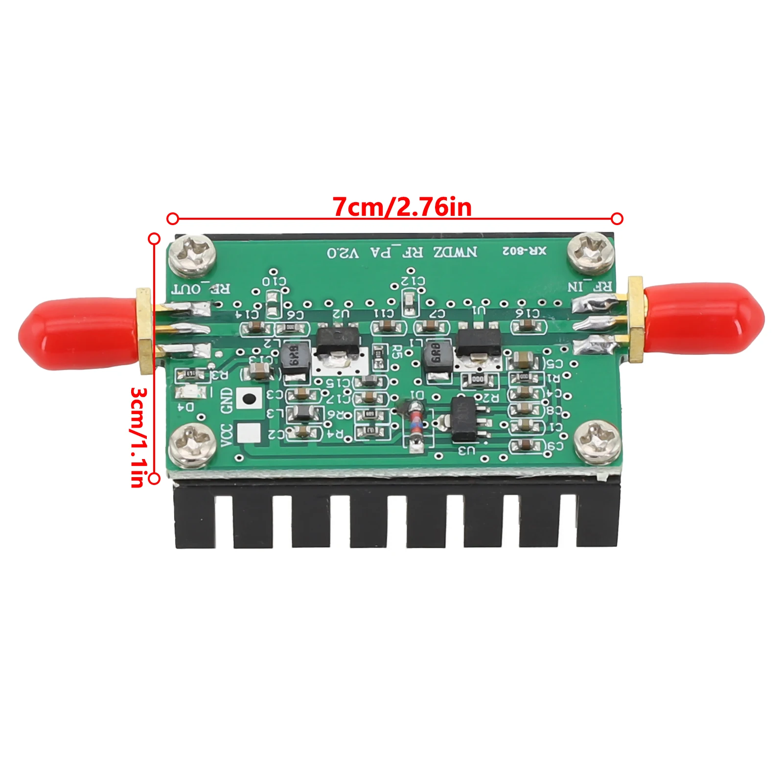 2MHZ-700MHZ 3W HF VHF UHF FM Transmitter RF Power Amp Lifier For Ham Radio Cable Antenna Analyzers Test Measurement Industrial