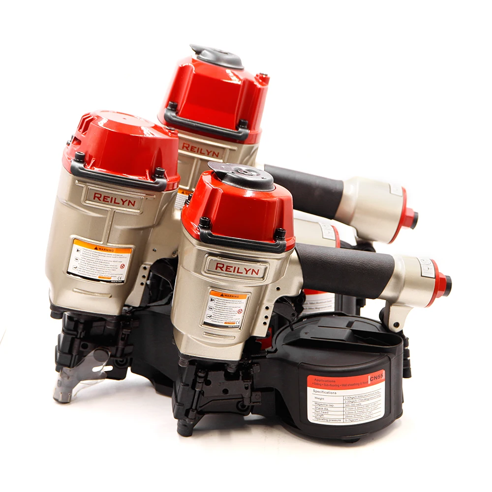Reilyn CN57 CN70 CN80 CN90B Pneumatic Coil Nailer Air Nailer Nail Gun  for Furniture Roof Sheathing Pallet Making