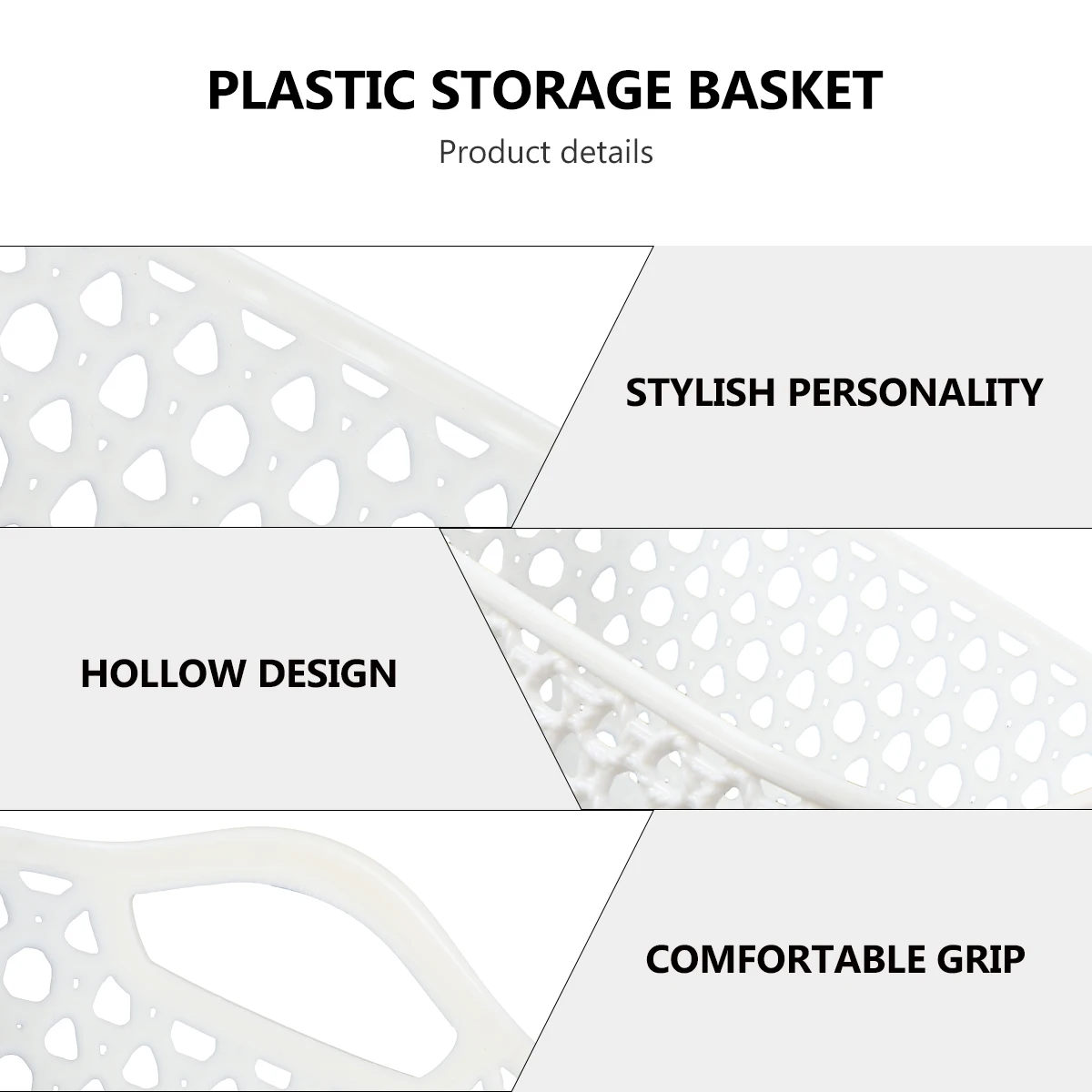 

5Pcs Plastic Storage Basket Desktop Organizer Compact Sundries Container Home Kitchen Bathroom Holder Clothes Towel Makeup