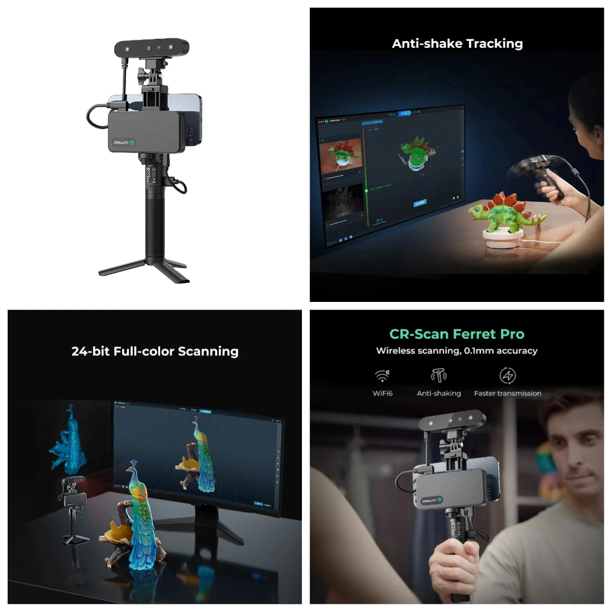 

FL-Wholesale High Accuracy 0.1mm CR-Scan Ferret Pro Industrial Body Jewelry Handheld 3D Scanner