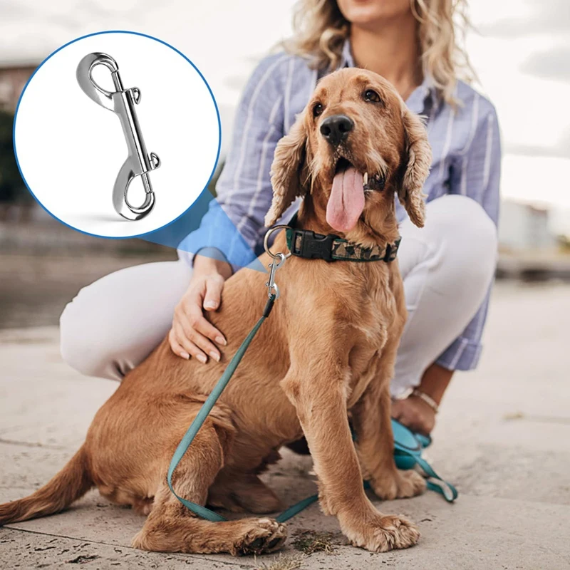 ABNO-20 шт. двусторонние защелки, металлический зажим с триггером из цинкового сплава 3,5 дюйма, крючки для поводка для домашних животных, крючки для ведра с водой, держатель для ключей