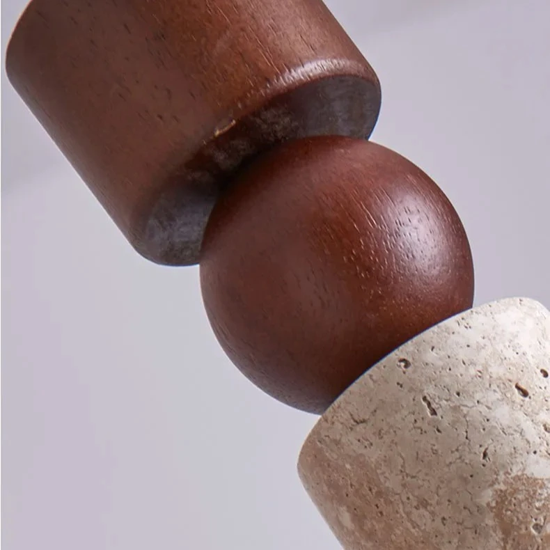 Wabi-sabi Style Natural Stone Pendant Lights Modern Bedside LED Hanging Lamps Kitchen Island Counter Staircase Decor Chandeliers