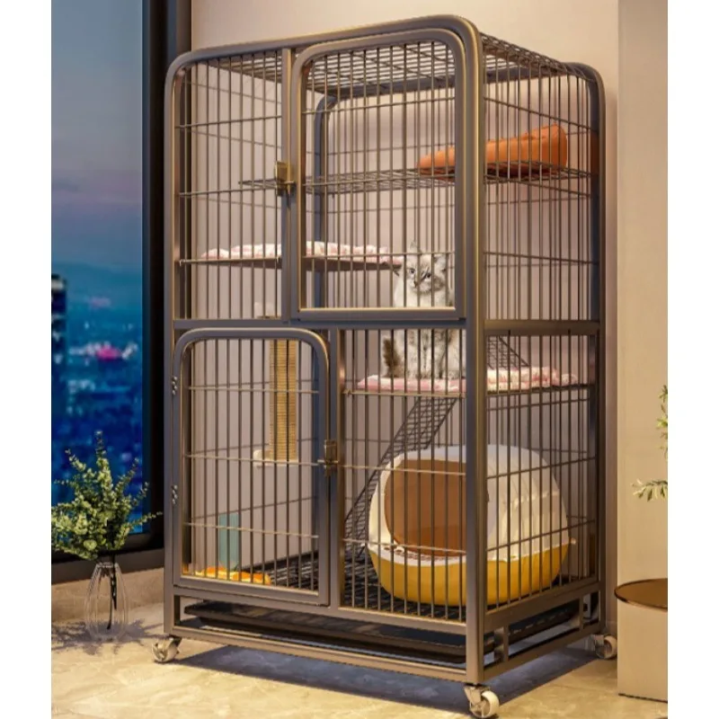 2026 Luxury Cat Villa: Extra Large Multi-Storey Indoor Cat House with Free Space, Multifunctional Pet Cage & Nest