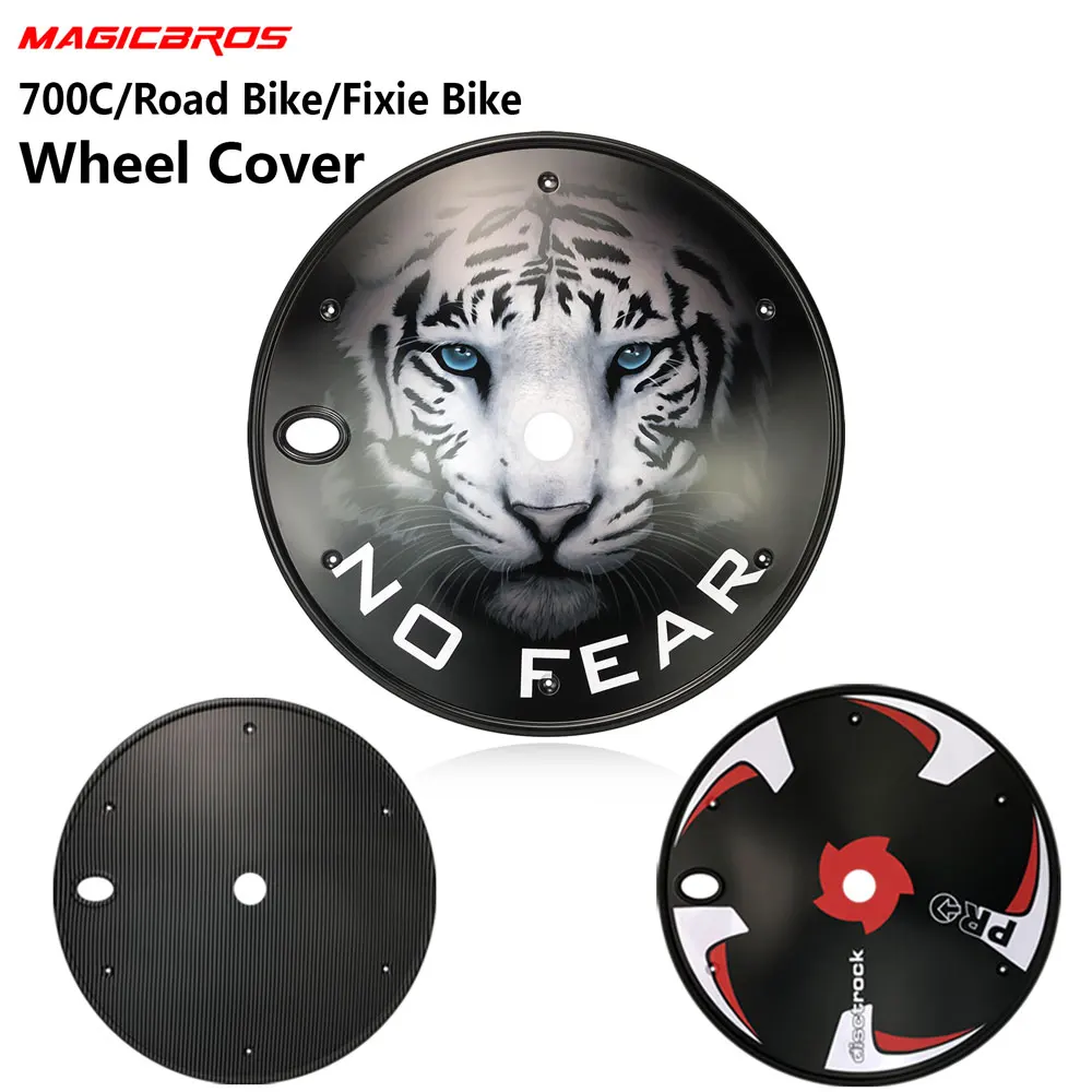 

MAGICBROS 700C Single Speed Fixie Bicycle Wheel Cover Unisex Road Bike 40MM 50MM 60MM 90MM Fixed Gear Bike Closed Wheel Cover