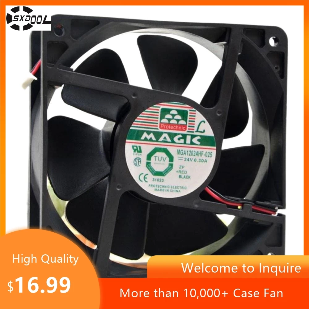 

for ADDA AD1224HX-F52 12038 120mm 12cm DC 24V 0.32A 3-Wire Aluminum Frame Cooling Fan, High Airflow for Server Inverter Fan
