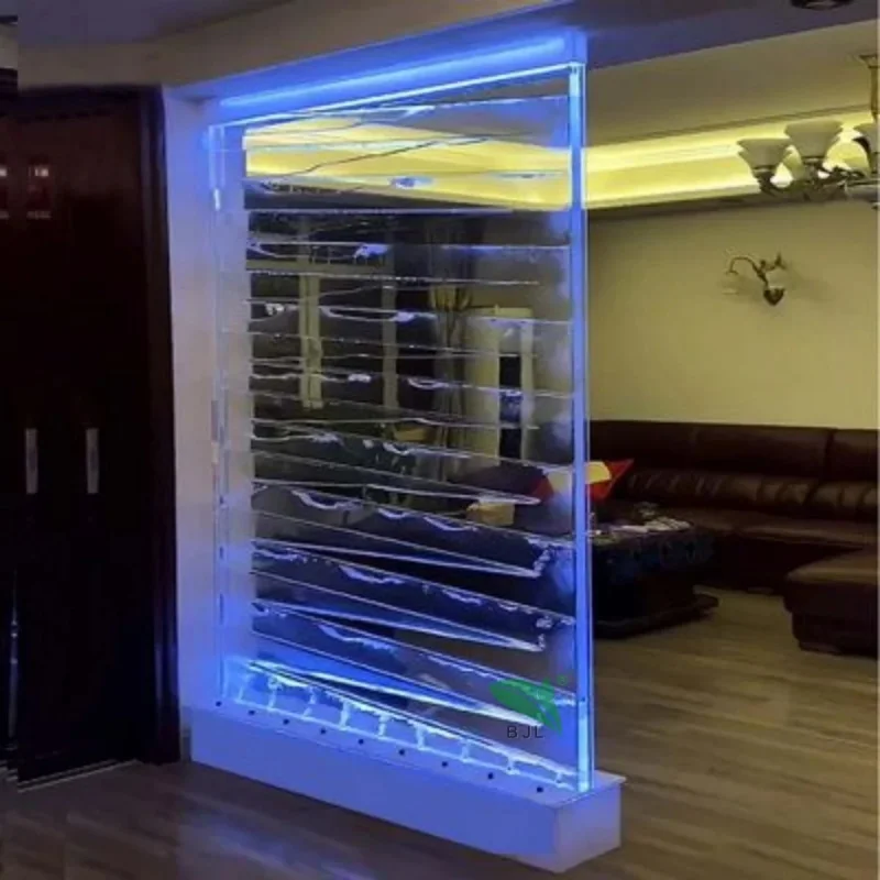 custom.Led Standing Fountain Bubble Wall Feature Room Divider with Bubbles and Remote Controller