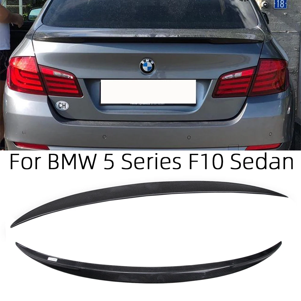 For BMW 5 Series F10 F18/F10 M5 Sedan P Style Carbon fiber Rear Spoiler Trunk wing 2009-2017 FRP honeycomb Forged