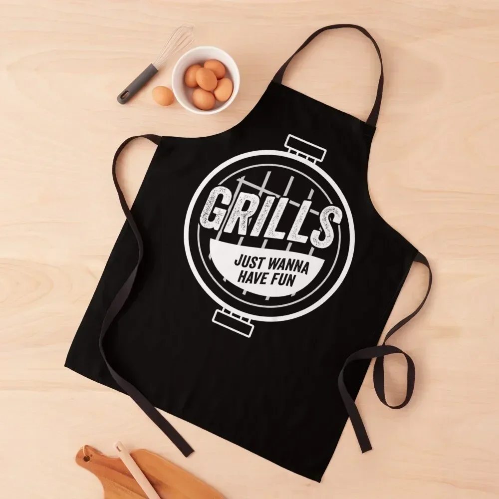 Grills Just wanna Have Fun Apron innovative kitchen and home items home women For Cosmetologist Apron