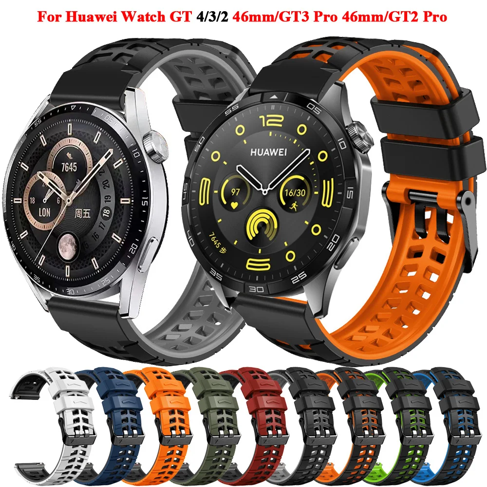 

22mmSilicone Replacement Gt2 Pro Strap Band For Huawei Watch GT4/GT 4/GT3 GT 2 Pro 46mm Watch3 Buds Watchband Wristband Bracelet