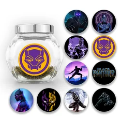 Disney Superhero Black Panther Round Cool Stickers Birthday Party Children's Handmade Gifts Baking Biscuit Packaging Decoration