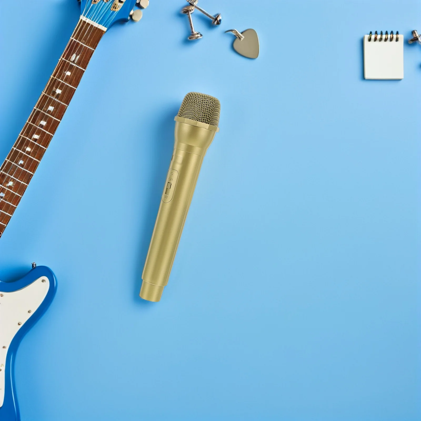 

3pcs Kids Microphone Lightweight Plastic Handheld Pretend Play Role-Playing News Reporter Stage Party Wedding Photo Prop