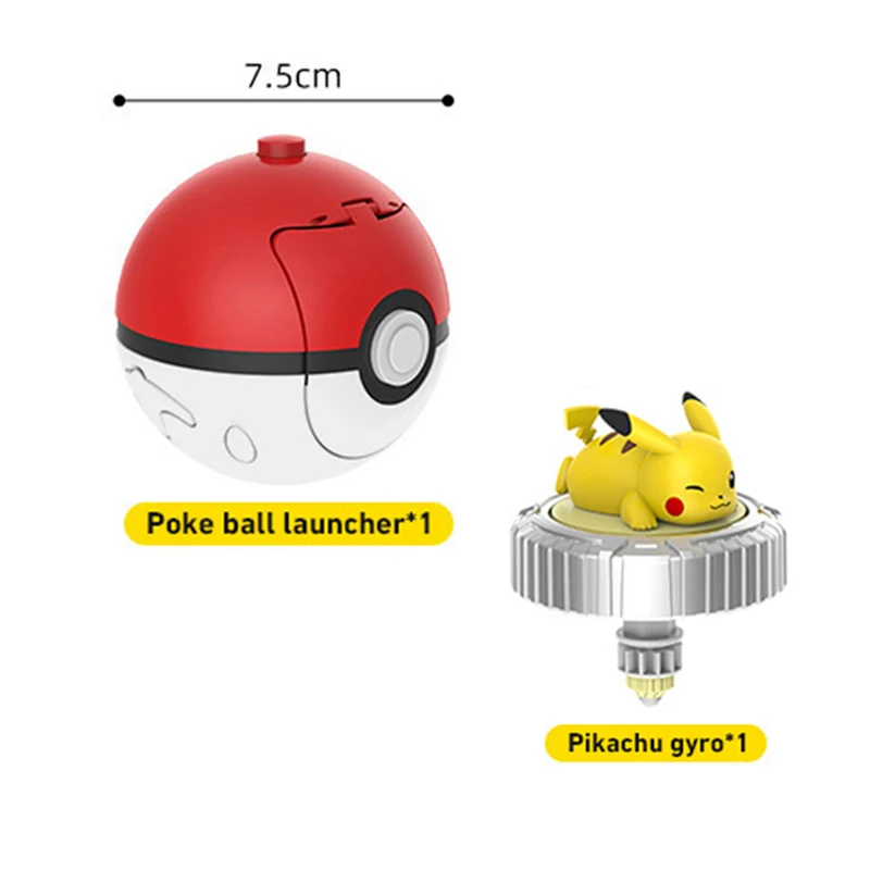 LDCX Toy Pokemon Figure Battle Spinning Top Pikachu Pokeball Charmander Squirtle Eevee Interactive Pvp Game Kids Birthday Gifts