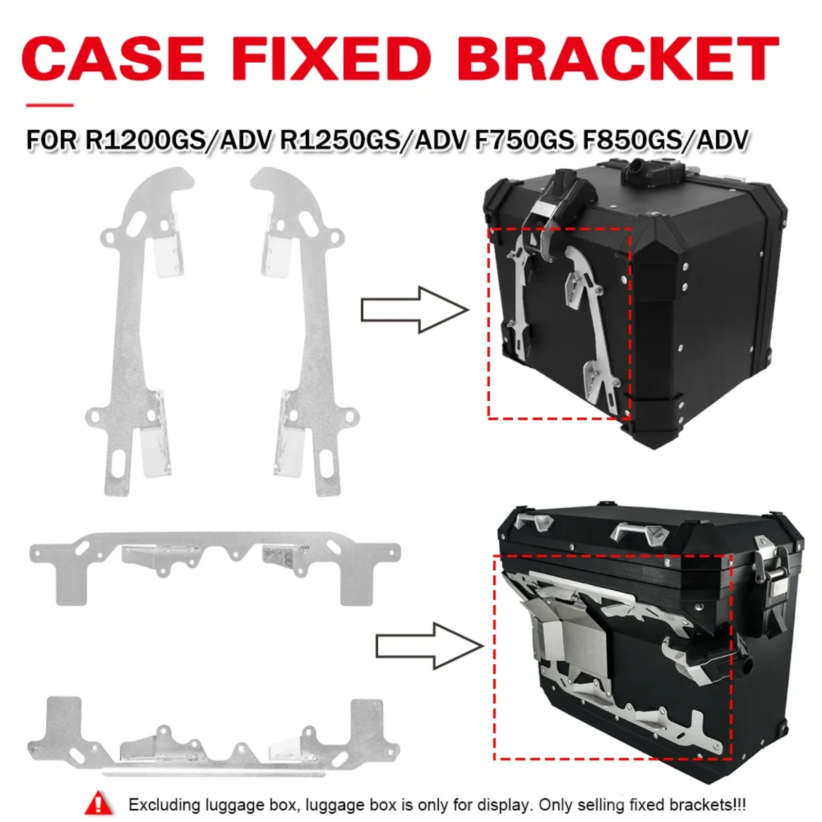 Motorcycle Top Case Tail Box Mounting Plate Kit Side Boxes Bottom Base Plate Mount Set Motos For BMW R1200GS R1250GS Adventure