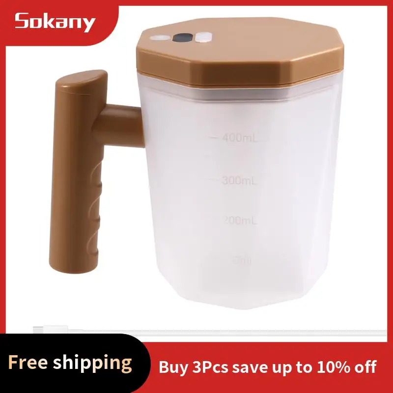 

HIM-Sleek Rechargeable Coffee Mug For Effortless Mixing With Digital Display, Auto Stir For Office & Home Use