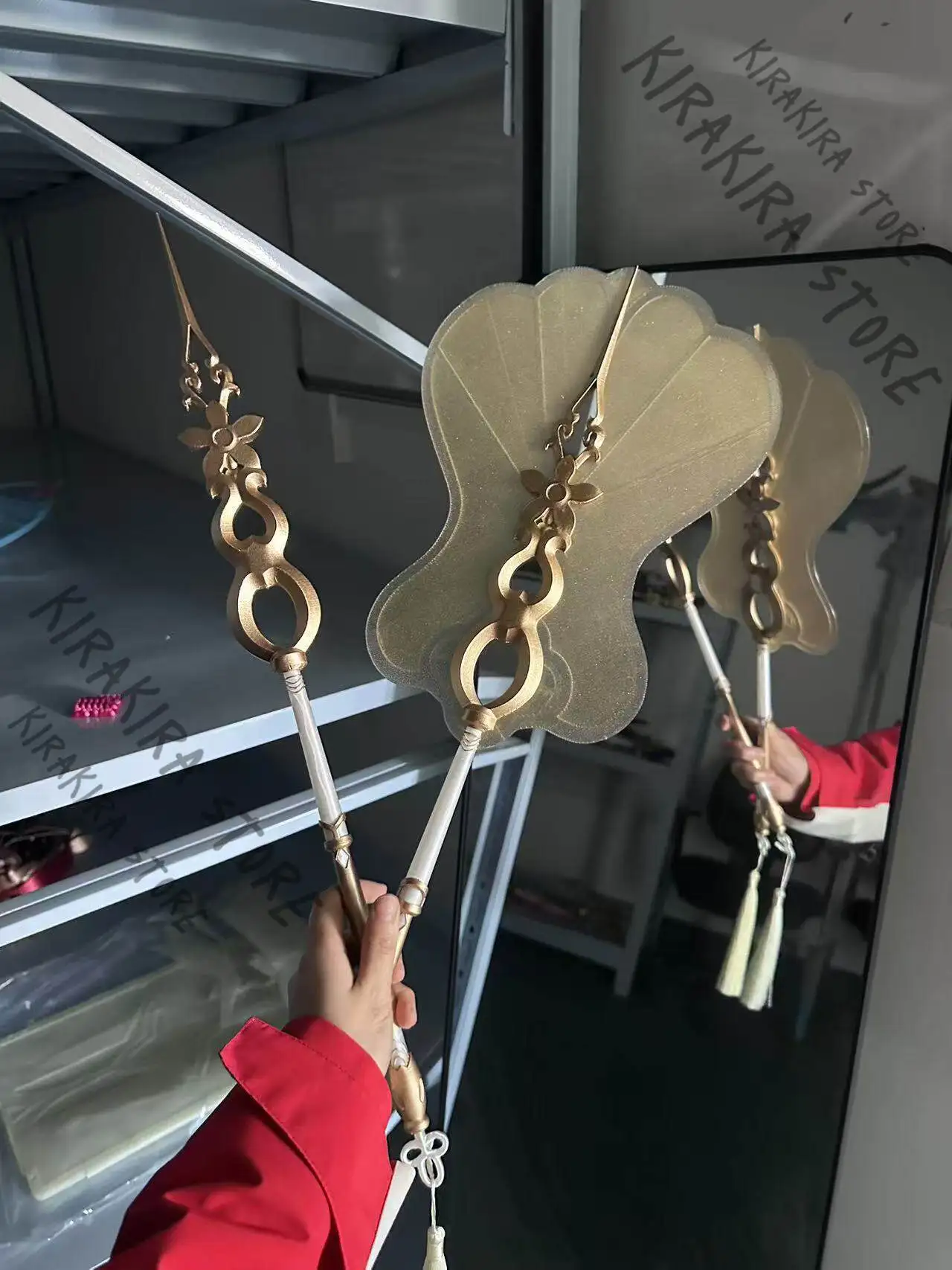 

Honkai: Star Rail Elysia Fans Stage Cosplay Walking Stick Equipment Props Figurine Hand Crutch Model Anime Hallowmas