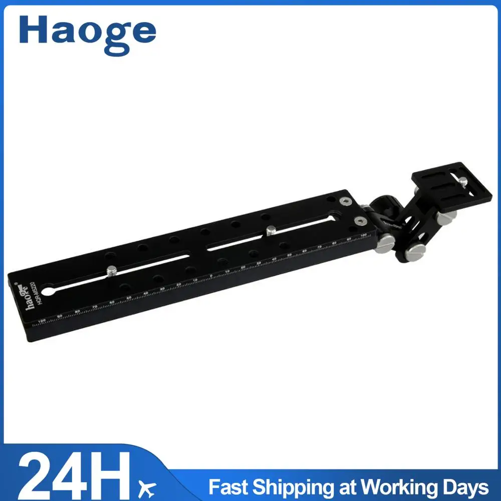 

Haoge 220mm Long Rail Plate +Telephoto Lens Bracket Support for Benro KH-25 KH-26 S2 S4 S6 S8，Sirui VH15 VH10 VH-20 BCH-20 V125