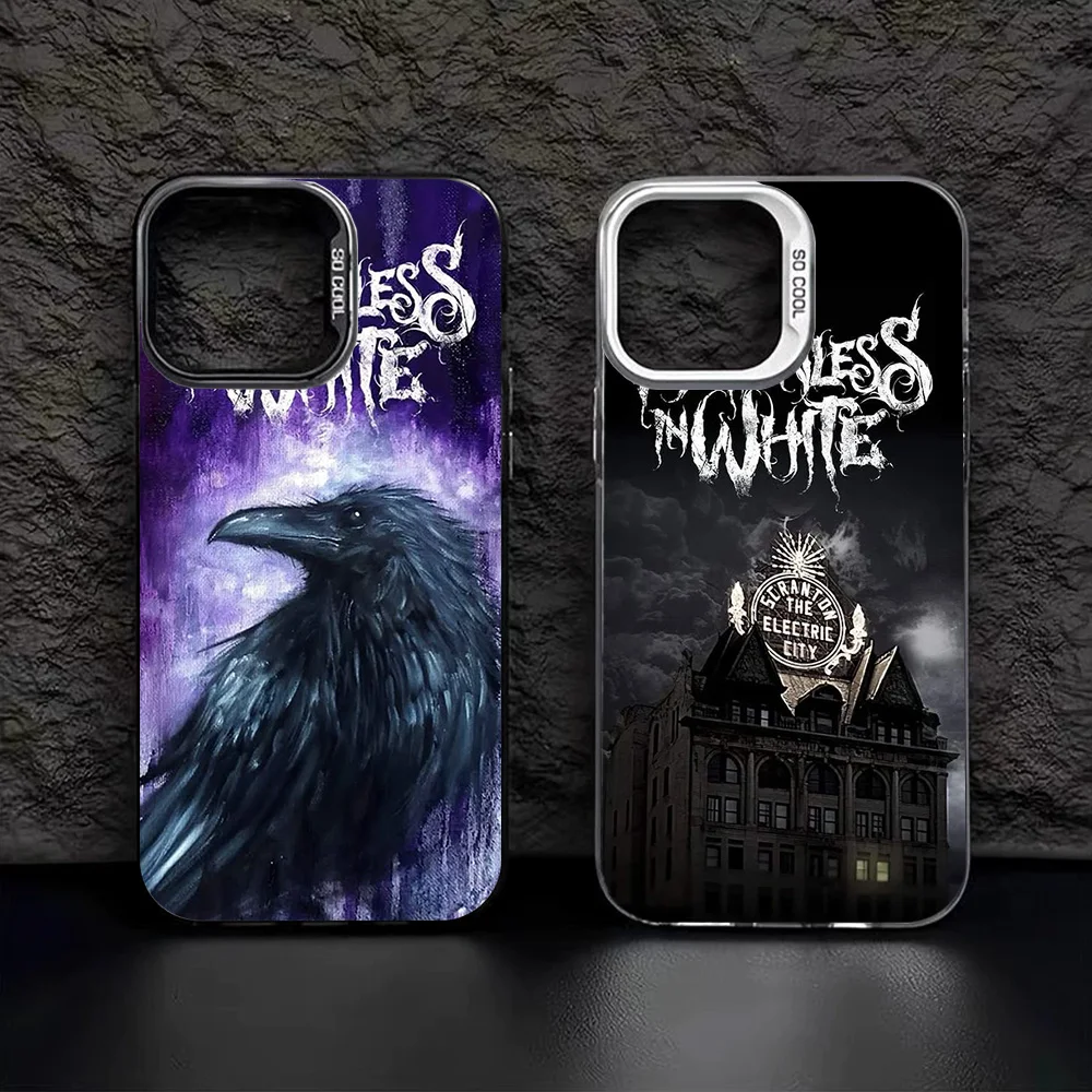 The Band M-Motionless I-In W-White IMD Colorful Phone Case Silver Cover Suitable for iPhone 12 11 13 14 15 16 Max Pro Plus