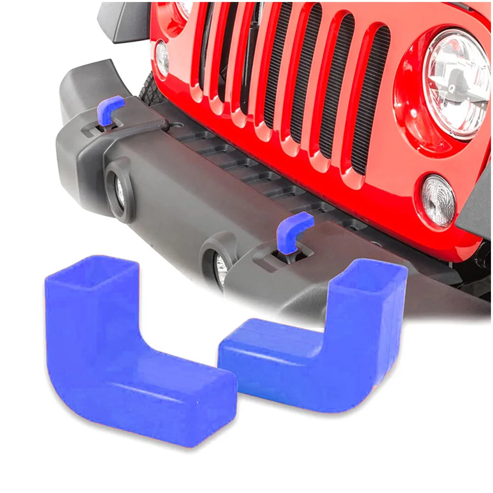 

2Pcs Auto Front Bumper Tow Hook Covers Car Accessories Rubber Tow Hook Covers Fit For Jeep Wrangler JK,JL,Gladiator JT 2007-2023